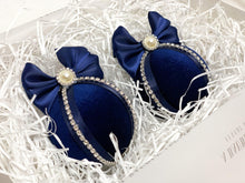 Load image into Gallery viewer, Navy Blue Baubles - Set Of 2 - A Bauble Affair
