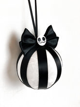 Load image into Gallery viewer, White &amp; Black Halloween Bauble - A Bauble Affair
